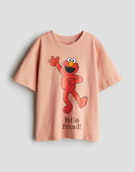 Boys Orange Cotton T-Shirt